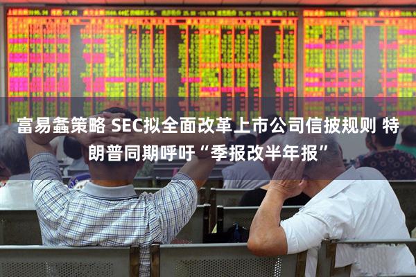 富易螽策略 SEC拟全面改革上市公司信披规则 特朗普同期呼吁“季报改半年报”